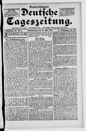 Deutsche Tageszeitung on May 24, 1900