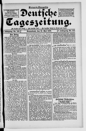 Deutsche Tageszeitung vom 26.05.1900
