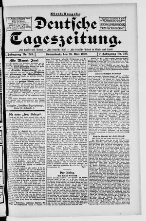 Deutsche Tageszeitung vom 26.05.1900