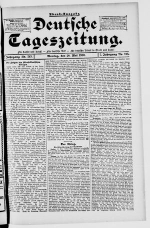 Deutsche Tageszeitung on May 28, 1900