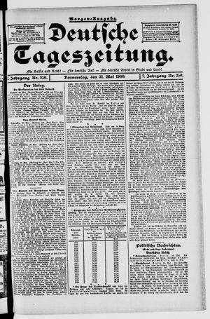 Deutsche Tageszeitung vom 31.05.1900