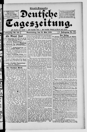 Deutsche Tageszeitung vom 31.05.1900