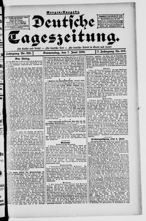 Deutsche Tageszeitung vom 07.06.1900