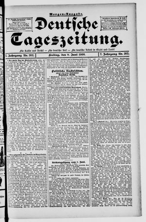 Deutsche Tageszeitung on Jun 8, 1900
