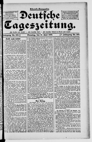 Deutsche Tageszeitung on Jun 12, 1900