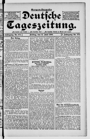 Deutsche Tageszeitung vom 15.06.1900