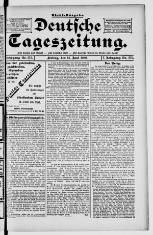Deutsche Tageszeitung vom 15.06.1900