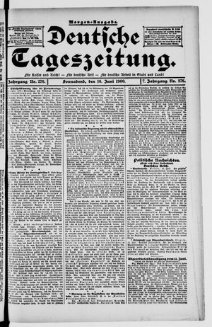 Deutsche Tageszeitung vom 16.06.1900