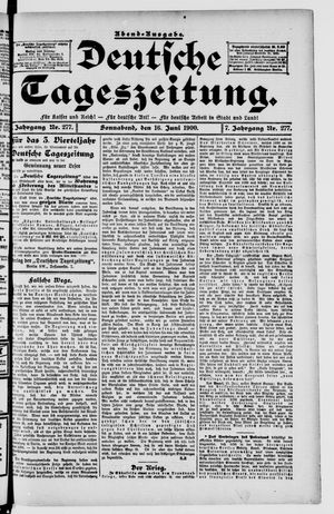 Deutsche Tageszeitung vom 16.06.1900
