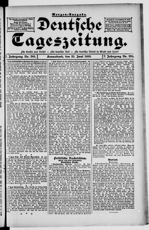 Deutsche Tageszeitung on Jun 23, 1900