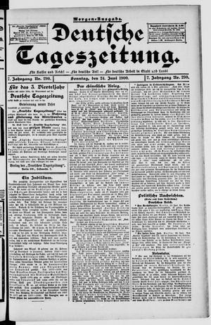 Deutsche Tageszeitung on Jun 24, 1900