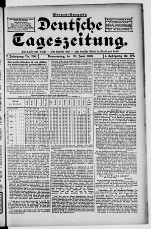 Deutsche Tageszeitung vom 28.06.1900