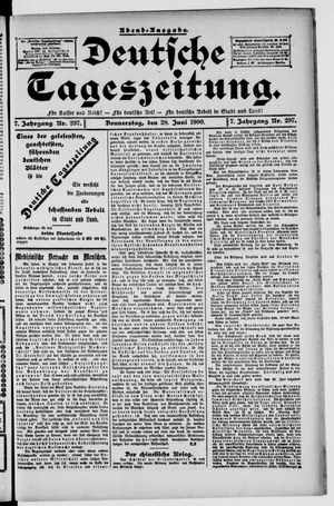 Deutsche Tageszeitung vom 28.06.1900