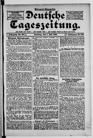 Deutsche Tageszeitung vom 01.07.1900