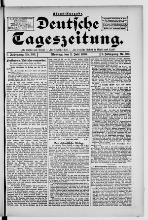 Deutsche Tageszeitung on Jul 2, 1900
