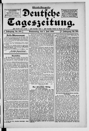 Deutsche Tageszeitung vom 05.07.1900