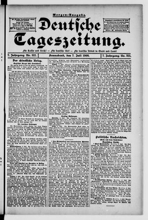 Deutsche Tageszeitung vom 07.07.1900