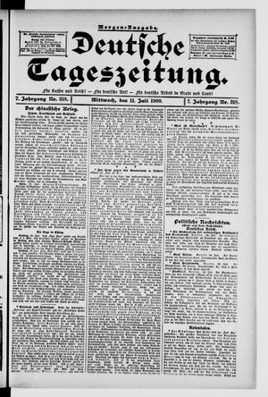 Deutsche Tageszeitung on Jul 11, 1900