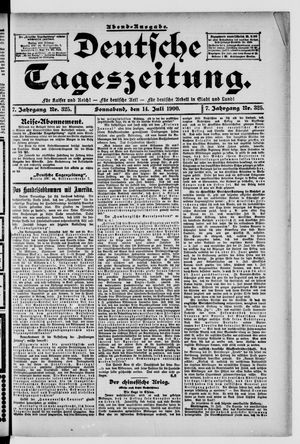 Deutsche Tageszeitung on Jul 14, 1900