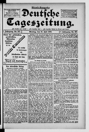 Deutsche Tageszeitung vom 16.07.1900