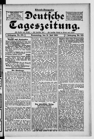 Deutsche Tageszeitung on Jul 19, 1900
