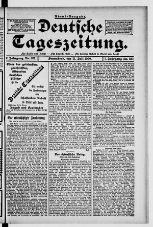 Deutsche Tageszeitung vom 21.07.1900