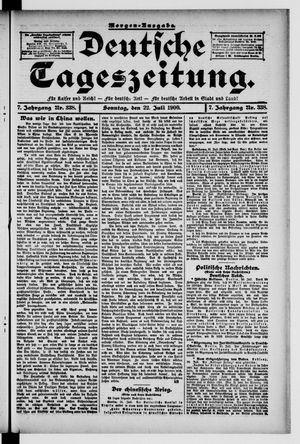 Deutsche Tageszeitung on Jul 22, 1900