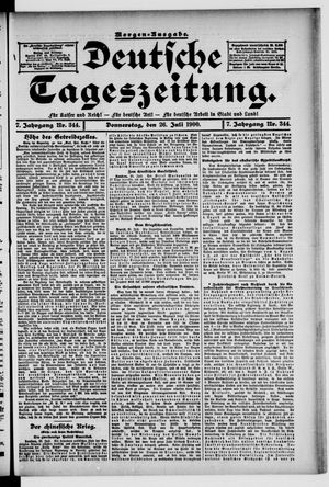 Deutsche Tageszeitung vom 26.07.1900