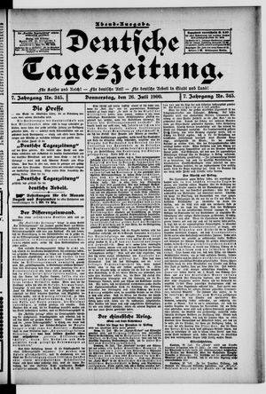 Deutsche Tageszeitung vom 26.07.1900