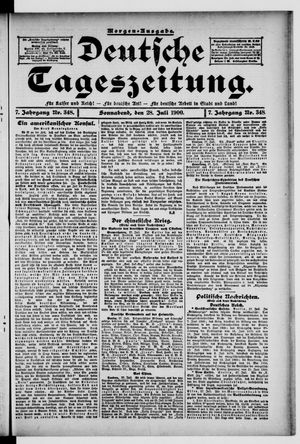 Deutsche Tageszeitung vom 28.07.1900