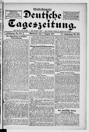 Deutsche Tageszeitung vom 01.08.1900