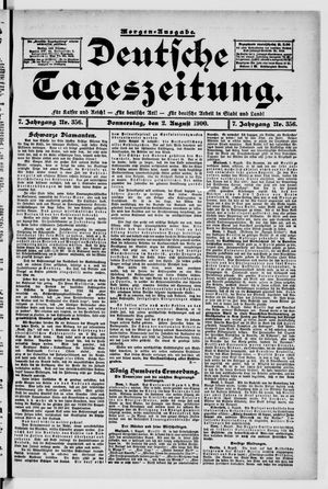 Deutsche Tageszeitung vom 02.08.1900