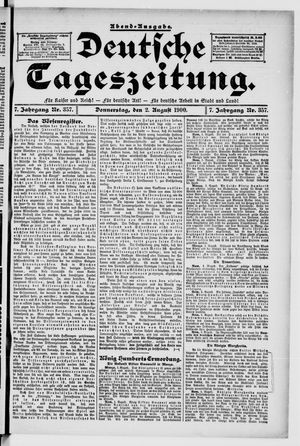 Deutsche Tageszeitung vom 02.08.1900