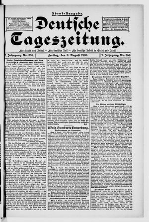 Deutsche Tageszeitung vom 03.08.1900
