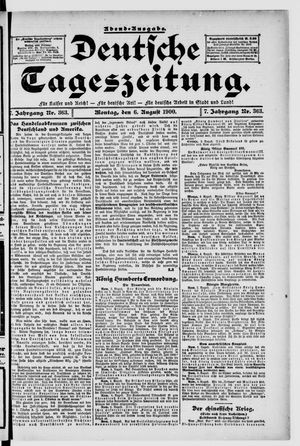 Deutsche Tageszeitung on Aug 6, 1900