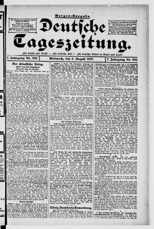 Deutsche Tageszeitung on Aug 8, 1900