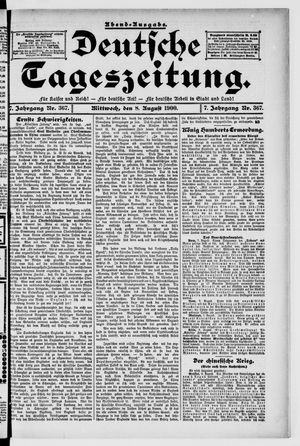 Deutsche Tageszeitung on Aug 8, 1900