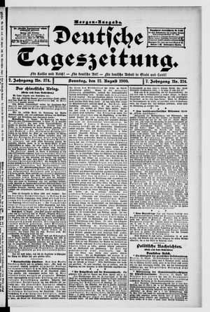 Deutsche Tageszeitung on Aug 12, 1900