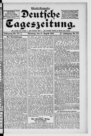 Deutsche Tageszeitung vom 14.08.1900