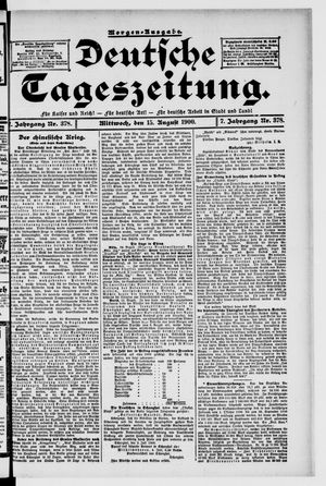 Deutsche Tageszeitung vom 15.08.1900