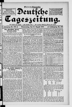 Deutsche Tageszeitung vom 16.08.1900