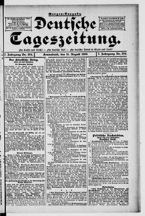 Deutsche Tageszeitung vom 18.08.1900