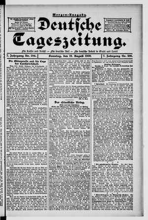 Deutsche Tageszeitung vom 19.08.1900