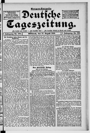 Deutsche Tageszeitung vom 22.08.1900