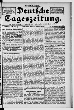 Deutsche Tageszeitung vom 22.08.1900