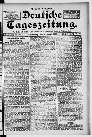 Deutsche Tageszeitung on Aug 23, 1900