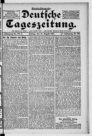 Deutsche Tageszeitung vom 24.08.1900
