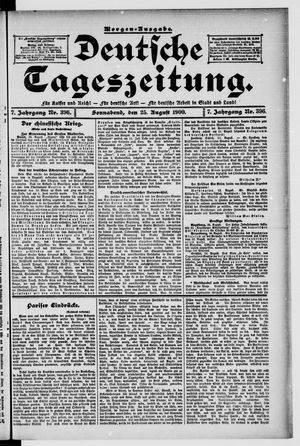 Deutsche Tageszeitung vom 25.08.1900