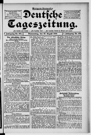 Deutsche Tageszeitung vom 30.08.1900
