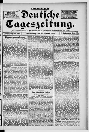 Deutsche Tageszeitung vom 30.08.1900